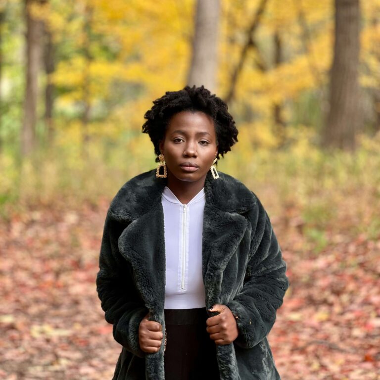 woman in the woods